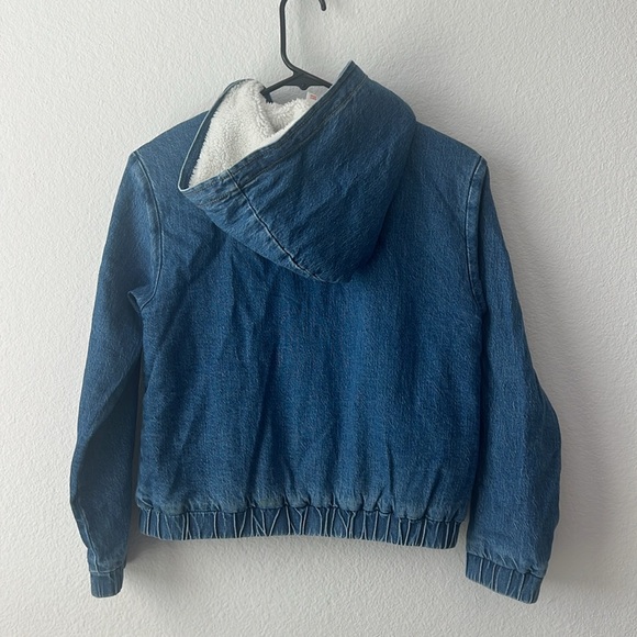 Cat & Jack Girls Denim Bomber Jacket - XL 14 - Picture 4 of 8